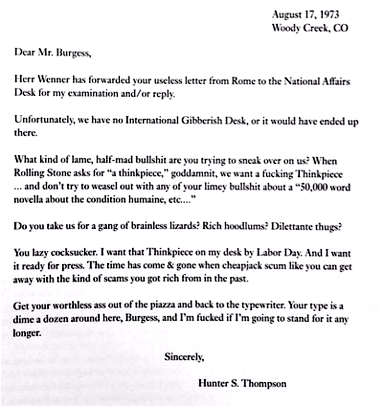 Anthony Burgess hunter thompson Anthony Burgess hunter thompson