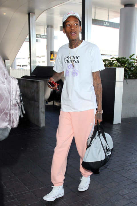 Just a reminder: Wiz Khalifa exists on a different plane than the rest of us. He can wear pink sweatpants and make it look kind of awesome. You, in all likelihood, cannot. Sorry to be the bearer of bad news.